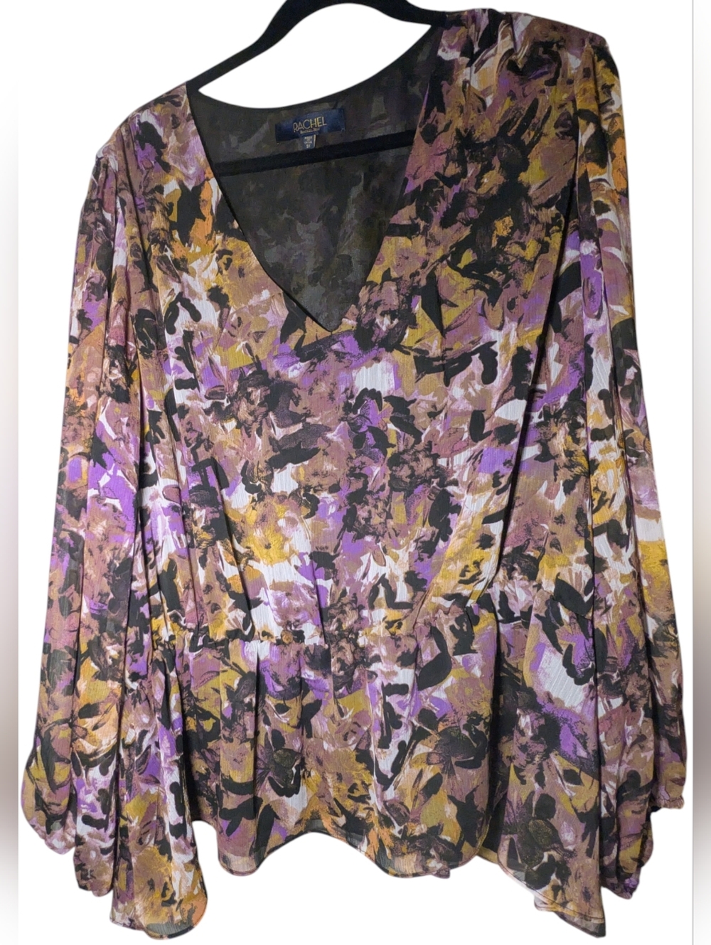 RACHEL Rachel Roy NWOT Floral Peplum Blouse 3X